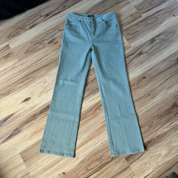Denver Hayes Olive Green Jean Trousers - Picture 7 of 8